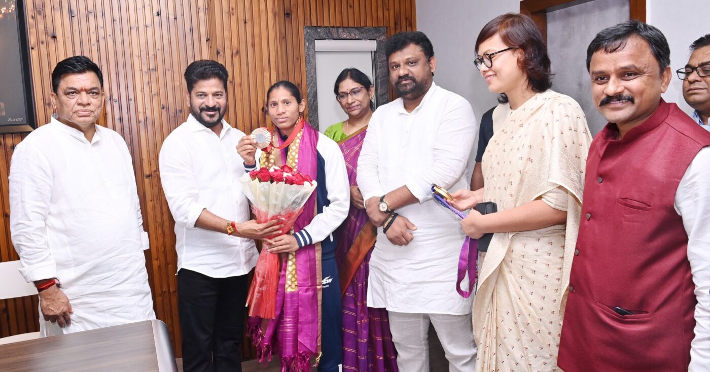 Telangana Chief Minister Revanth Reddy Nazarana for Para Olympic Champion Deepti