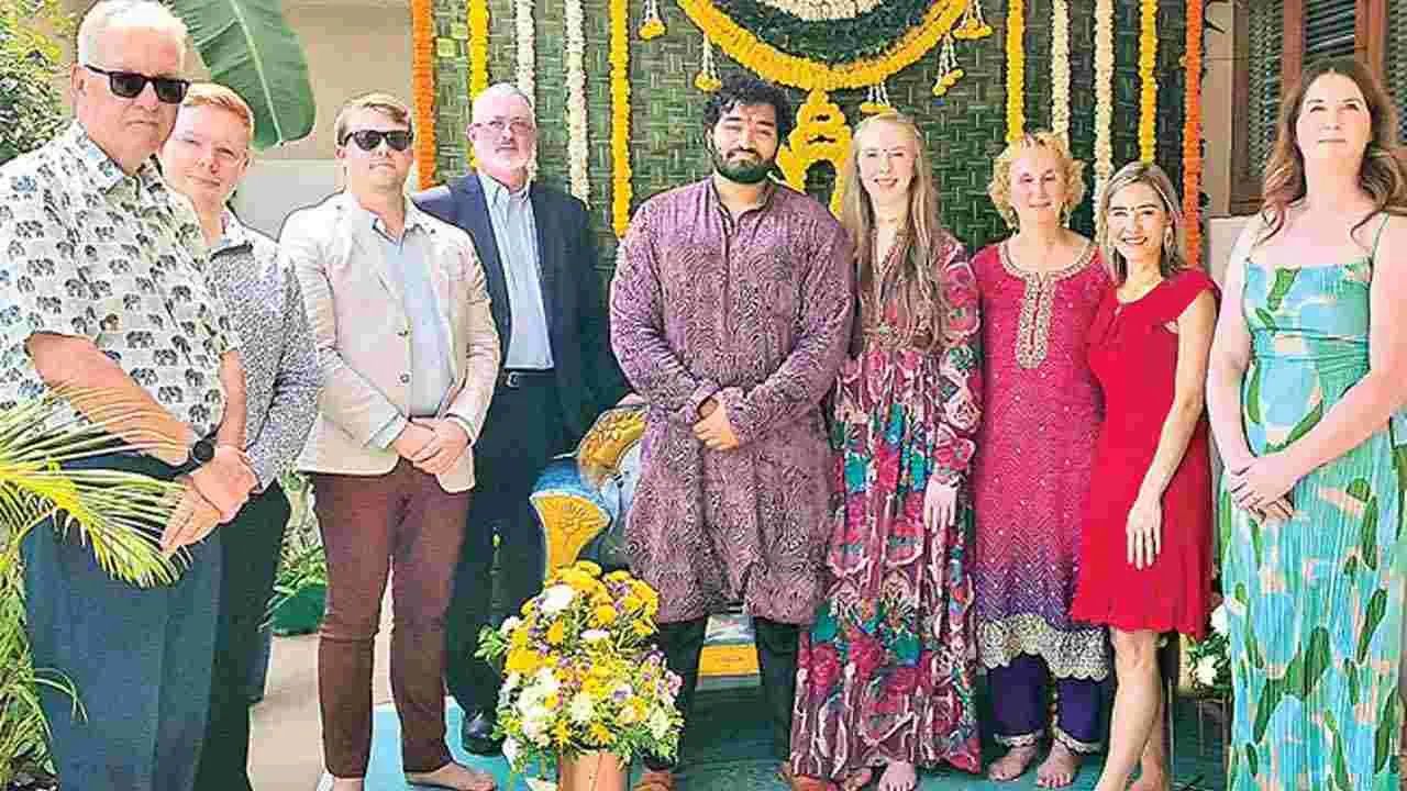 Canadian Woman Marries Telugu Man In Amalapuram