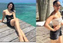 Mehreen Pirzada Photos : బీచ్ ఒడ్డున మెహరీన్ అందాల అరాచకం Mehreen Pirzada Photos