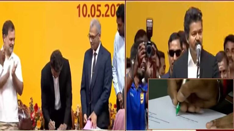 CM Vijay First Signatures: విజయ్ సంచలనం.. తొలి మూడు సంతకాలు వాటిపైనే..