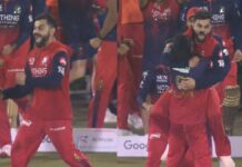 Virat Kohli celebration : కోహ్లీ ఎగిరి గంతేశాడు.. అంబానీ ముందు చిందేశాడు..