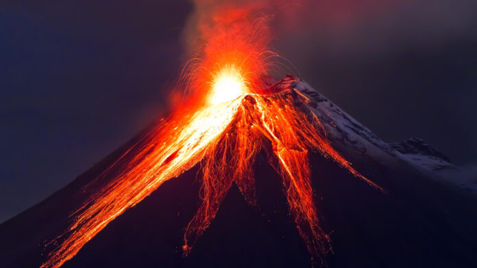 Volcano gold formation